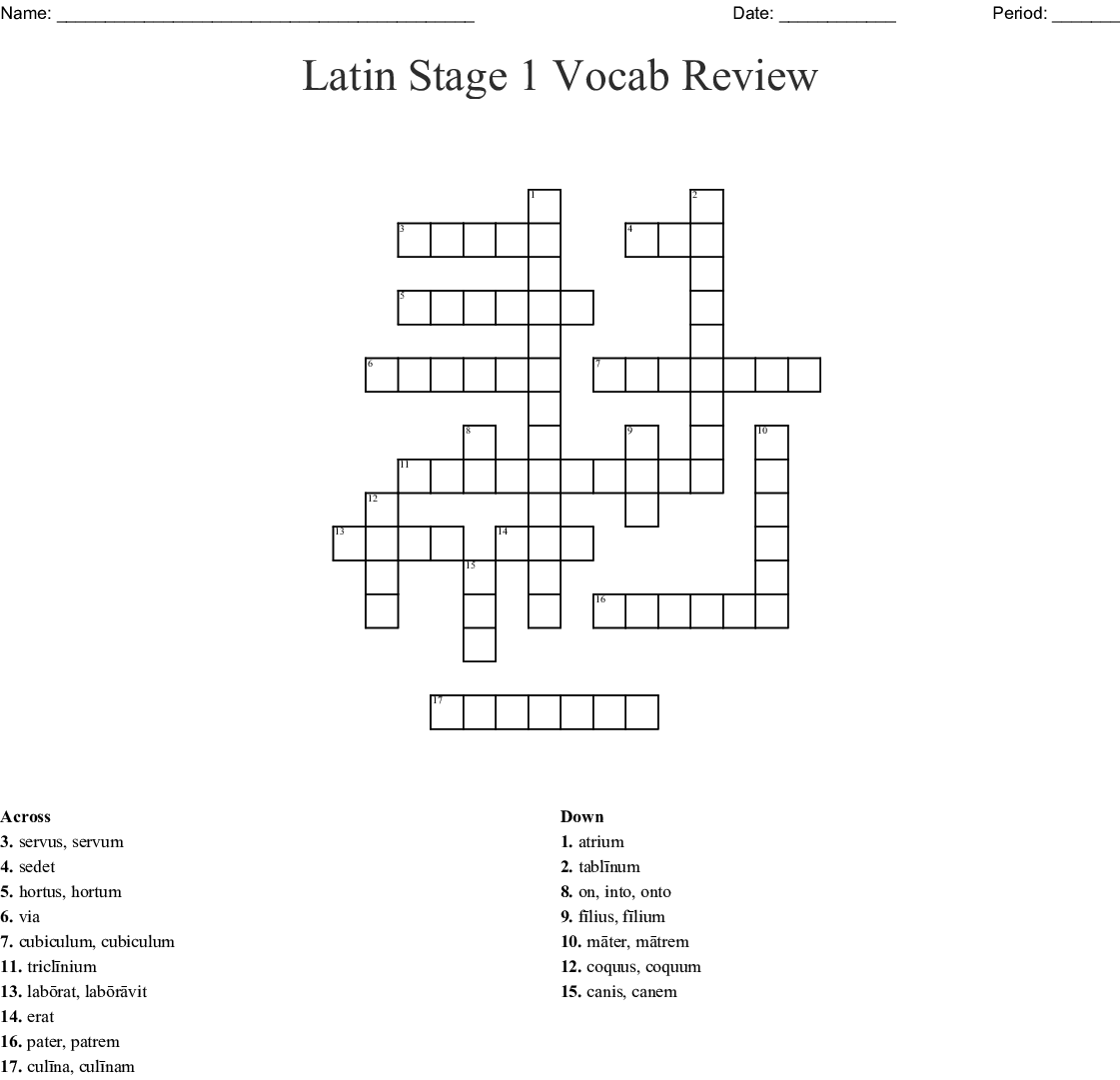 Latin vocab review